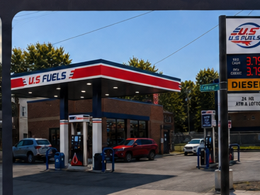 Custom US Fuels gas station branding project